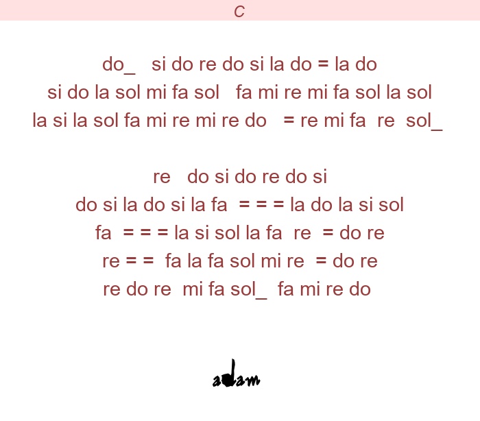 Bolero - Ravel for solmization (notes)  